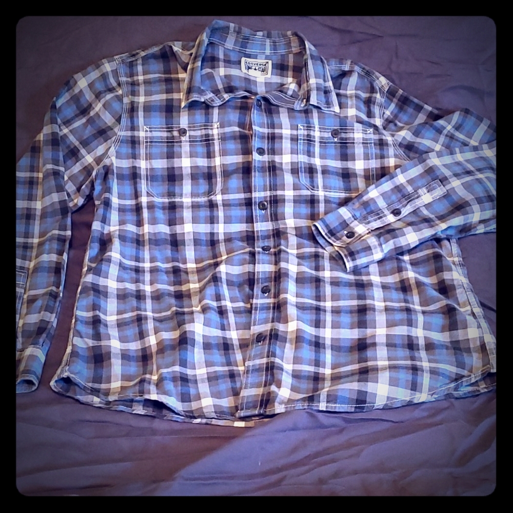 Converse One Star Men's long sleeve plaid shirt